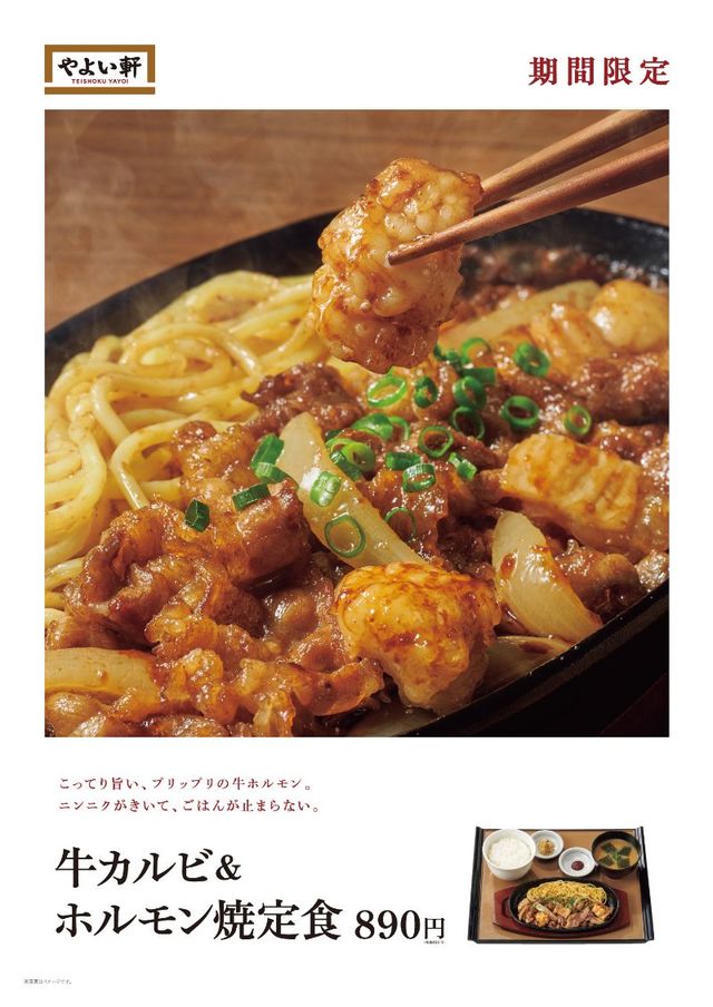 牛カルビ＆ホルモン焼定食