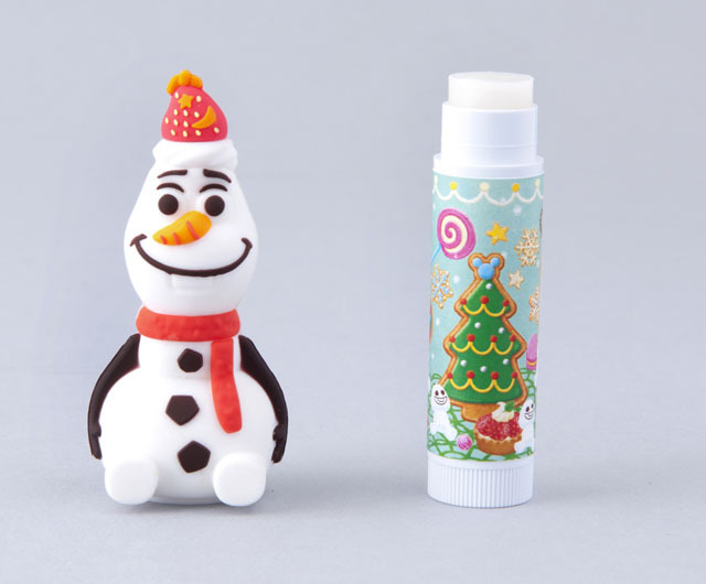 リップクリーム ※オラフはキャップになっている ¥950|2015年「クリスマス」TDL/TDS共通スペシャルグッズ