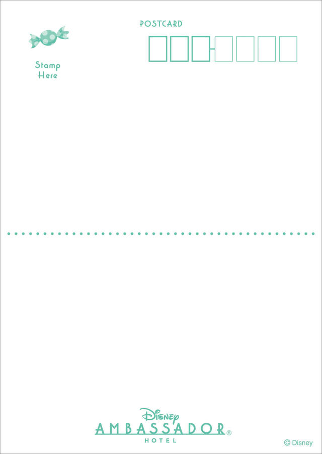 「ディズニー・パルパルーザ“ヴァネロペのスウィーツ・ポップ・ワールド”」スペシャルルーム　ポストカード