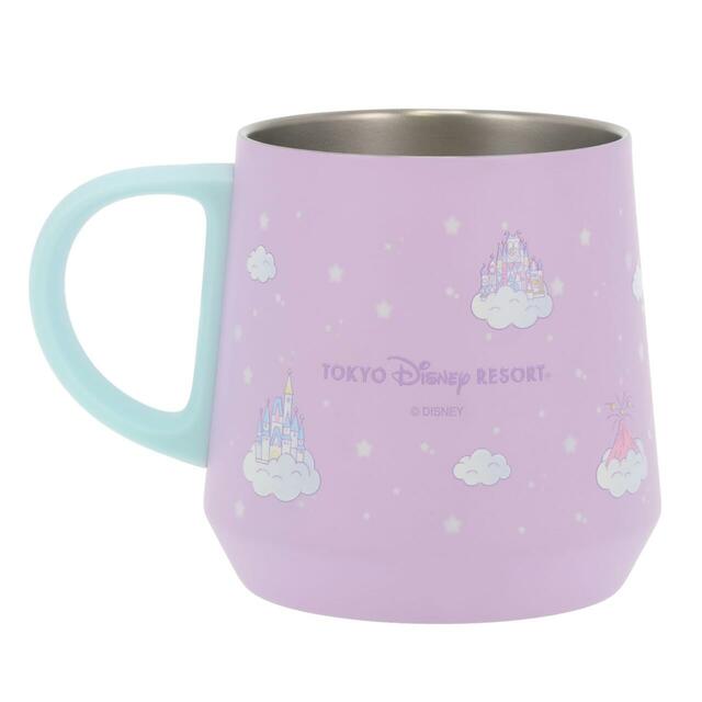 ステンレスマグカップ 2,700円|東京ディズニーリゾート ミニーマウスのリラックスタイムグッズ|販売店舗:東京ディズニーランド「ホームストア」、東京ディズニーシー「ヴィラ・ドナルド・ホームショップ」|発売日:2026年6月25日(木)