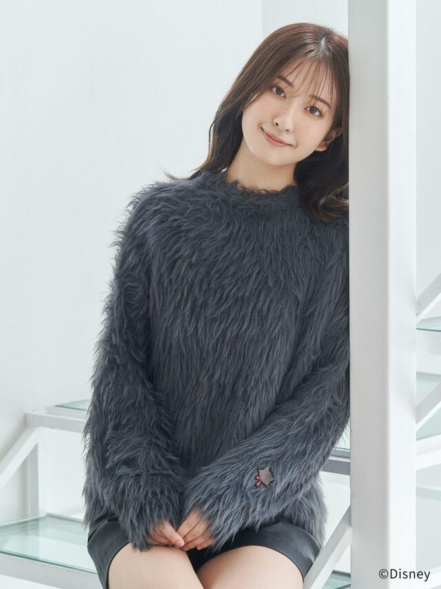 ロングシャギーバックリボンニット 13,200円|MERCURYDUO【ディズニーコレクション】おしゃれキャット