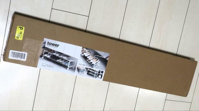 【tower 引き出せる キャスター付き シューズラック】カラーはホワイトとブラックの2種類です