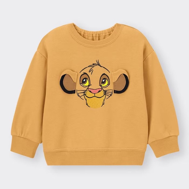 BABY(TODDLER)カンタンスウェットプルオーバー(長袖)｜1,490円｜GUディズニー「101匹わんちゃん」「ダンボ」「ライオン・キング」キッズコレクション