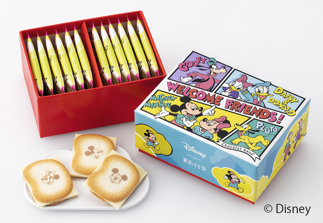 ミッキー＆フレンズ/ショコラサンド「見ぃつけたっ」 12枚入＆豆皿2種 ミッキー＆フレンズデザイン