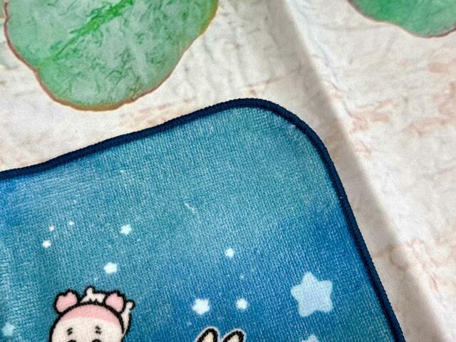 【アベイル×ちいかわ】「ミニタオル（ちいかわ）」素材は綿100％で、毛足の短い起毛生地