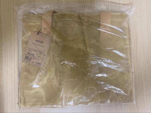 【ワークマン パラフィン帆布ミディアムトート】撥水機能がついていて丈夫な作り