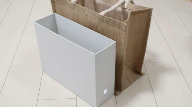 【無印良品 ジュートマイバッグ】無印良品のワイド型ファイルボックスより一回り大きめです