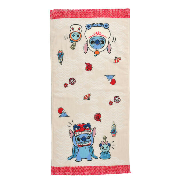 スティッチ＆スクランプ フェイスタオル NEW YEAR STITCH 2026 1,800円