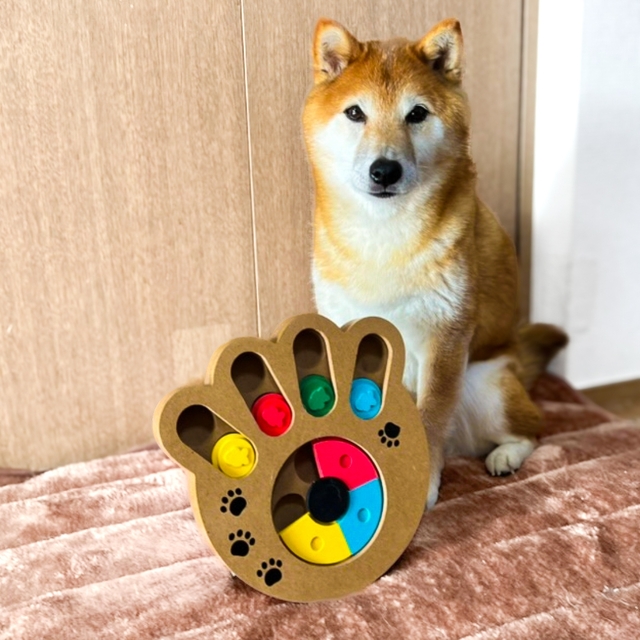 【ニトリ おやつを入れて遊べる知育トイ(足跡 モク)】1000円台のクオリティとは思えません！