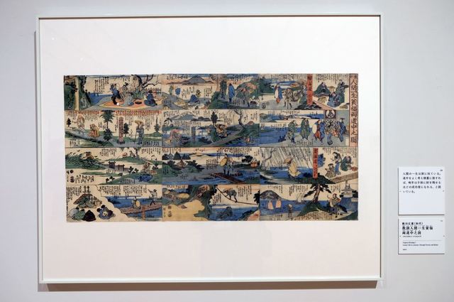 歌川広重《教訓人間一生貧富区両道中之図》