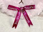 首元にはマゼンタカラーのリボン付き♪「TALLY'S COFFEE」のロゴ入りです