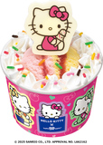 【サーティワン「HELLO KITTY Loves ICE CREAM」】ハローキティ シングルサンデー/お好きなアイスクリーム(スモールサイズ)を1コ選べます