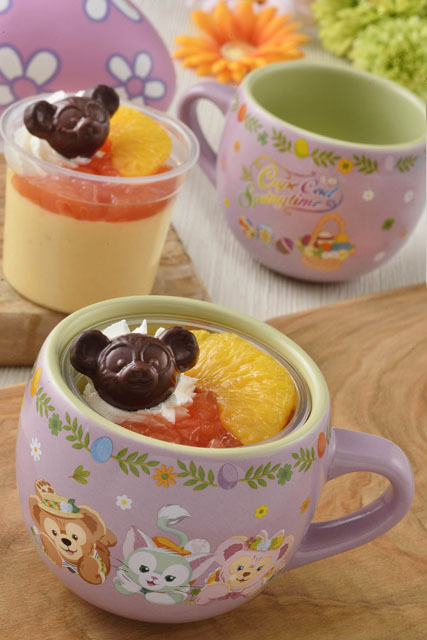 オレンジムース、スーベニアカップ付き／東京ディズニーシー「ダッフィーのイースター・フェア」©Disney