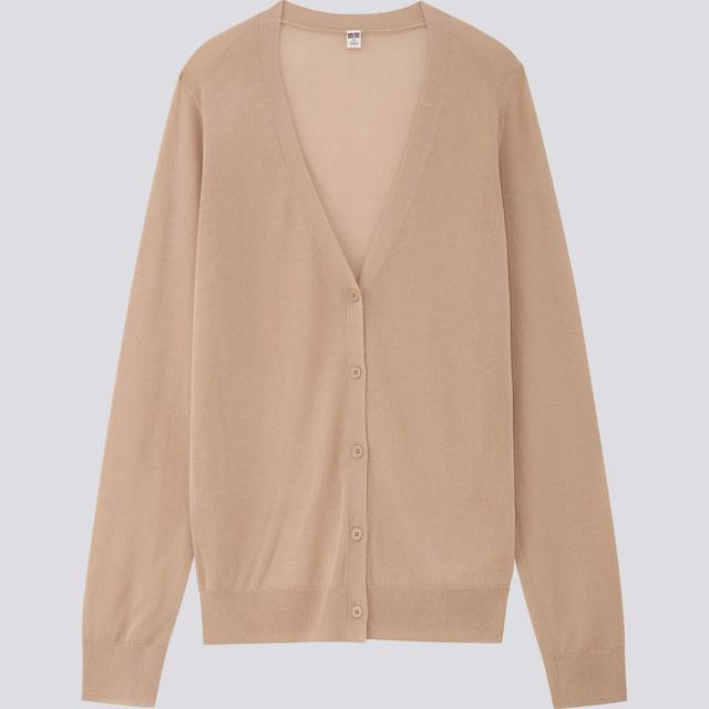 ライトVネックカーディガン（長袖）BEIGE