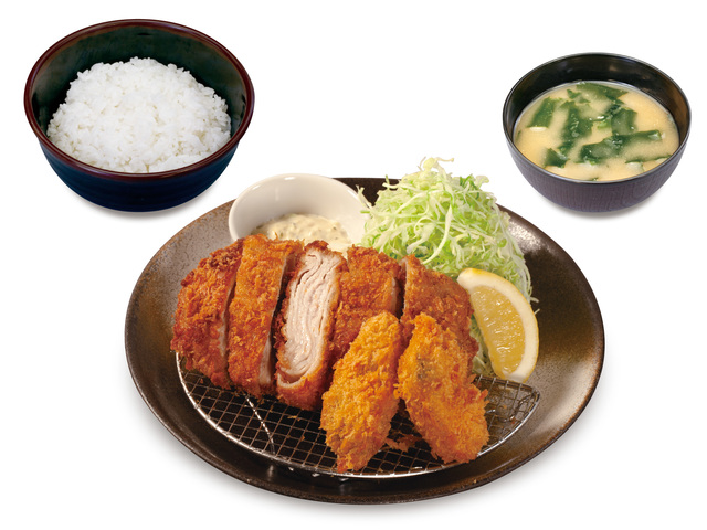 ロースミルフィーユかつ＆カキフライ定食