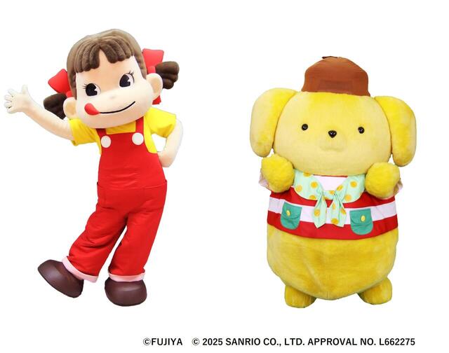 「ペコちゃん＆ポムポムプリン グリーティングイベント」＜期間：2025年9月20日＞【不二家の和スイーツが楽しめる「FUJIYA Smile Switch Festa」が銀座三越でスタート！“ペコちゃん×サンリオキャラクターズ”のコラボグッズも登場！】