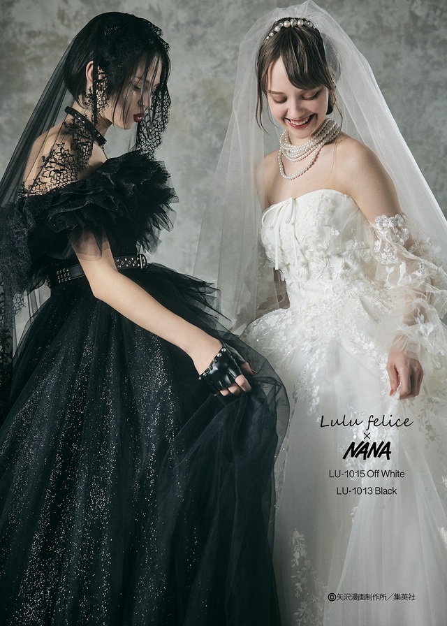 「Lulu felice×NANA」新作ウェディングドレス LU-1015_Offwhite LU-1013_Black