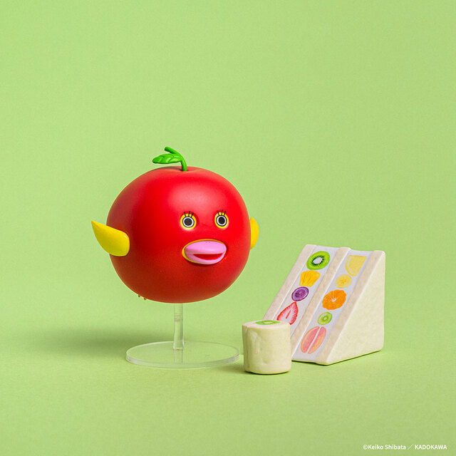 【パンどろぼう フィギュアコレクション 第6弾（ボックス版・全4種）】1.りんごかめん<フルーツサンド・キウイロール>付