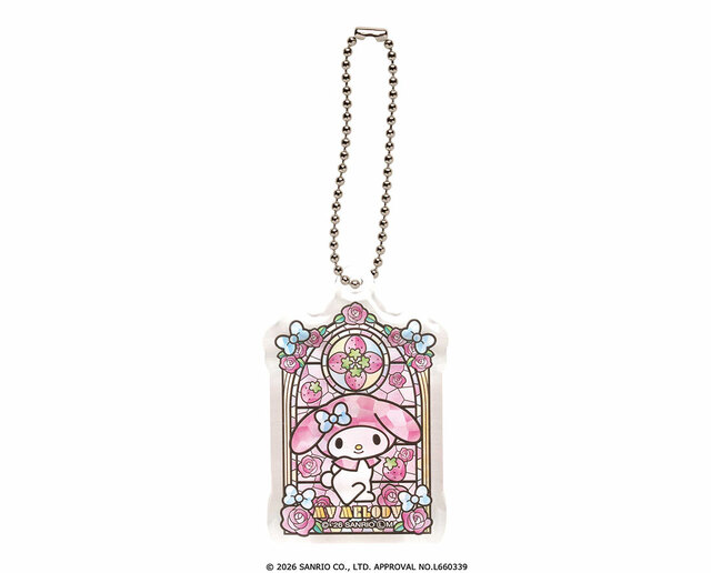サンリオキャラクターズ ステンドグラス風アクリルキーチェーン／マイメロディ