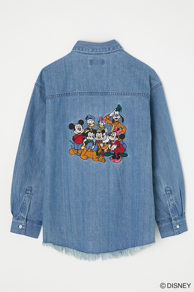 「MD J M&M FRIENDS DENIM SH」12,980円 - Disney SERIES CREATED by MOUSSY JULIDYコレクション