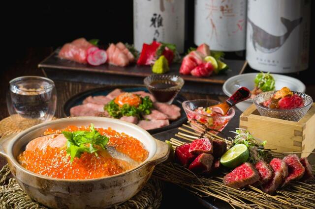 「日本酒・米屋 蔵バル 梅田店」【【期間限定1,000円】和牛赤身と牛タンを贅沢に使用した「究極の“肉”ひつまぶし」今だけ1,000円！】