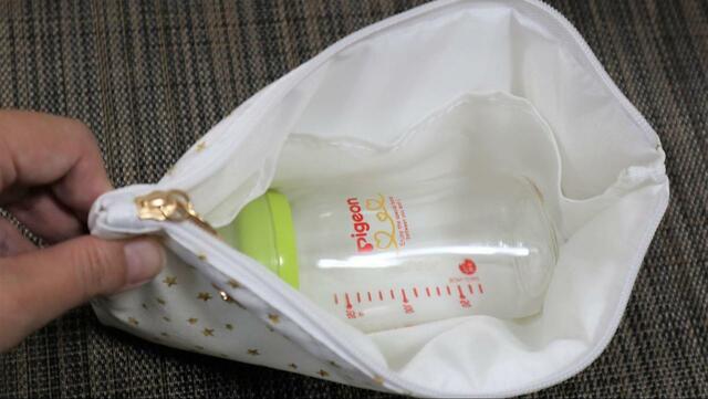 【ドッキングできる猫ちゃんポーチ2個セット】哺乳瓶などのベビー用品も