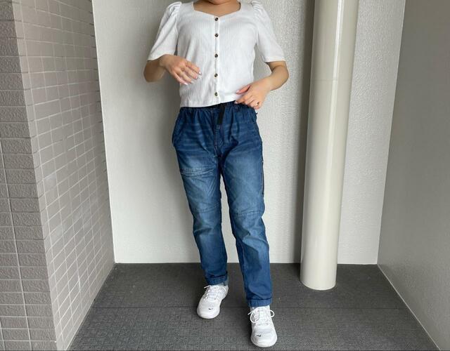 【ワークマン フレイムテック(R)デニムクライミングパンツ】カジュアルなトップスとの相性◎