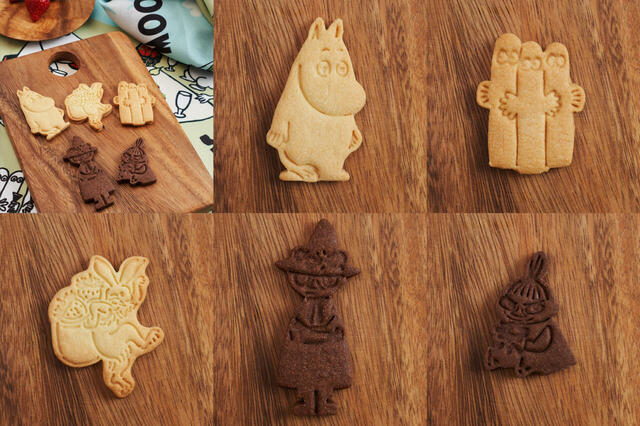 MOOMIN × ICHIBIKO 5種のクッキー風呂敷セット　価格：1,991円（税込）【MOOMIN × ICHIBIKO 春のいちごティーパーティー】