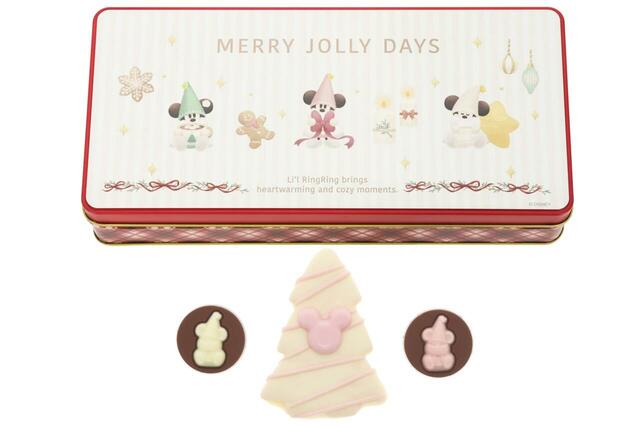 アソーテッド・チョコレート 1,800円|東京ディズニーリゾート「ディズニー・クリスマス」スペシャルグッズ|販売店舗:東京ディズニーランド「ワールドバザール・コンフェクショナリー」、東京ディズニーシー「ヴァレンティーナズ・スウィート」|発売日:2026年11月10日(火)