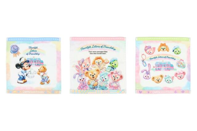 ミニタオルセット 2,700円|東京ディズニーシー「ダッフィー&フレンズのハートフェルト・レターズ・オブ・フレンドシップ」グッズ|発売日:2025年1月8日(木)