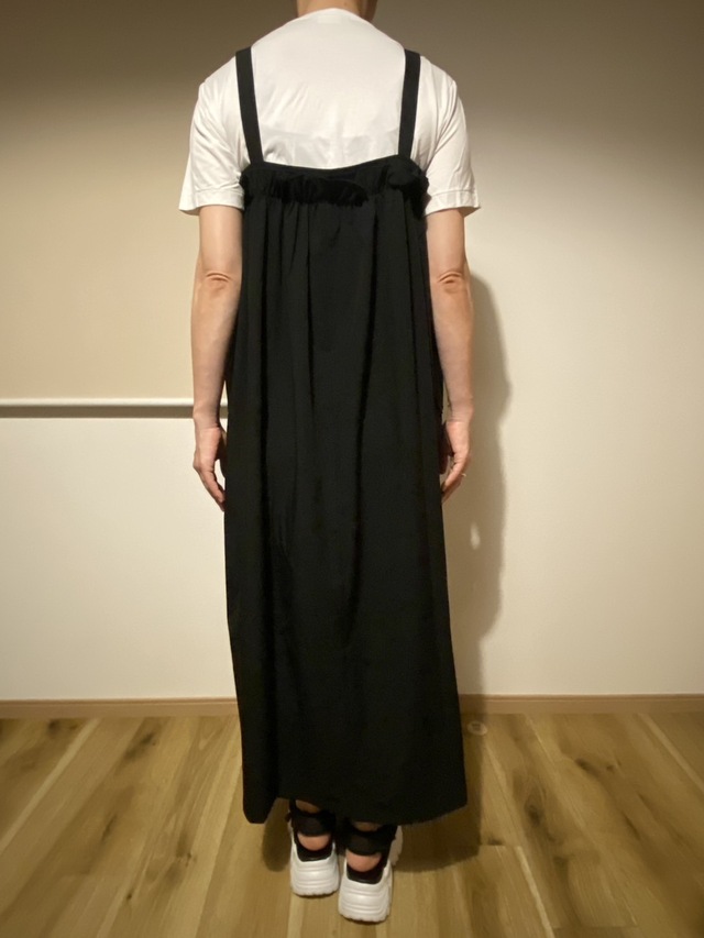 【ワークマン レディース撥水ギャザージャンスカ】身長165cm・Lサイズ(ブラック)着用。体のラインを拾いません◎