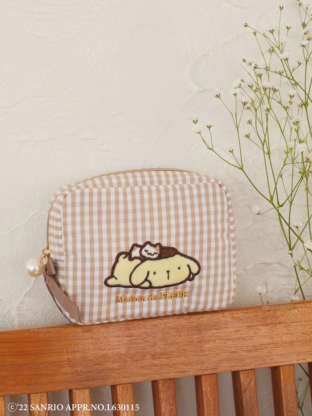 ポムポムプリン スクエアポーチ／価格：￥3,949／カラー：Beige