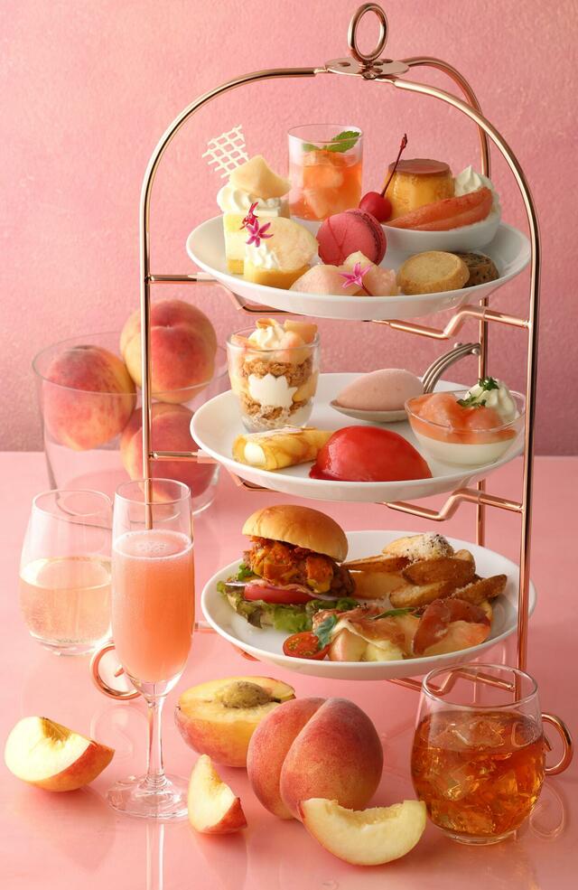 「KIHACHIのアフタヌーンティー ～ピーチスペシャル～」＜7月17日～ 9月2日＞【旬の桃に溺れそう！キハチのスペシャルな“桃”のアフタヌーンティーで贅沢なひととき】