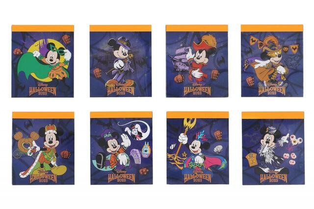 メモセット 1,800円｜東京ディズニーリゾート「ディズニー・ハロウィーン」2023スペシャルグッズ｜販売店舗：東京ディズニーランド「ディズニー&カンパニー」、東京ディズニーシー「エンポーリオ」