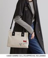【grove×ハローキティ「Lee別注 フェイス刺繍スクエア型2WAYトートバッグ」￥5,497】ショルダー付きの2WAY仕様