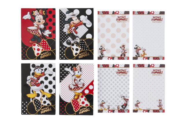 メモセット 900円｜縦約9×横約6cm、4個セット｜東京ディズニーランド「ベリー・ベリー・ミニー！」スペシャルグッズ｜販売店舗「グランドエンポーリアム」