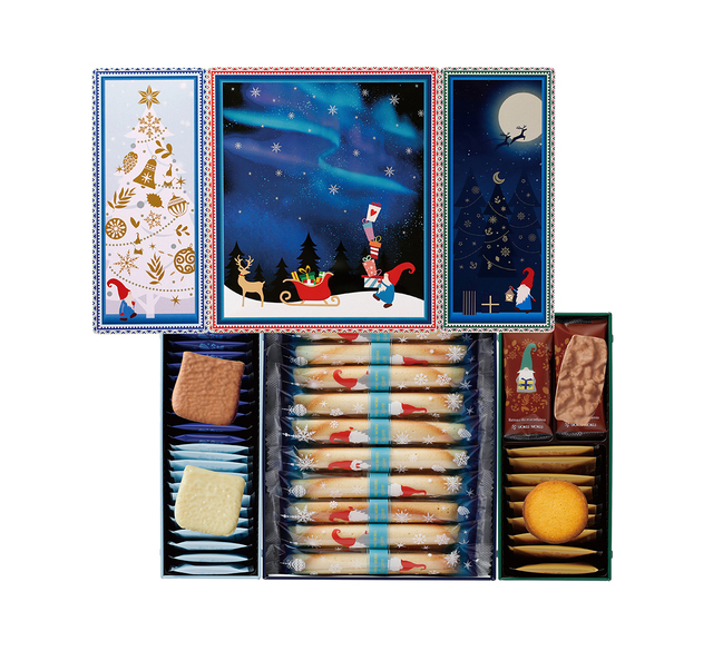 「カドー ドゥ ノエル」<価格:5,940円(税込)>【ヨックモックの「クリスマス コレクション2024」発売!今年はスウェーデンの妖精が描かれた「トムテシリーズ」が新登場!】