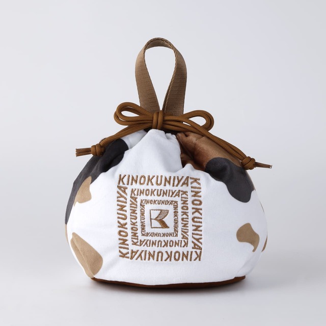 【紀ノ国屋 保冷巾着】刺繍であしらわれた紀ノ国屋ロゴが、さりげなく上品な印象に