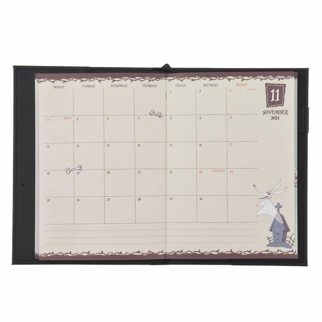 ティム・バートン ナイトメアー・ビフォア・クリスマス 手帳・スケジュール帳 B6 型押し Calendar＆Organizer 2024 2,750円