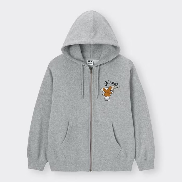 スウェットフルジップパーカ(長袖) 2,990円｜GU『グレムリン』40周年コレクション