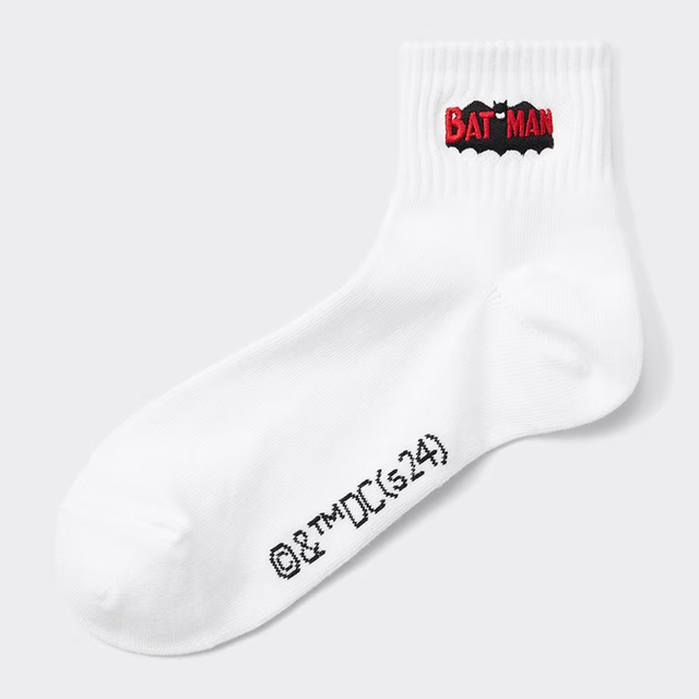 アンクルソックス ¥390｜GU「バットマン」85周年コラボレーション