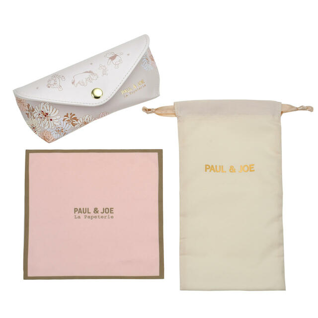 【PAUL & JOE La Papeterie】プー&フレンズ メガネケース・クリーニングクロス セット 巾着付き クリザンテーム 4,900円