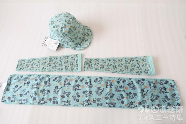 【ワークマン】同柄のディズニーデザインアームスリーブ/ シェードハットkids/冷感スカーフ