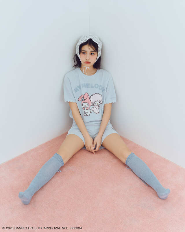 【MY MELODY】ニットSETUP 15,840円／マイメロディとマイスイートピアノをジャガードニットがキャッチー