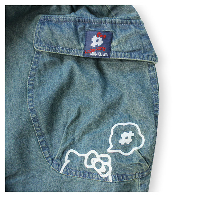 HELLO KITTY MONKUWA「デニムサロペット」（6,490円税込）