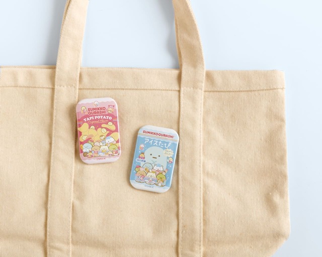 【すみっコぐらし】「缶バッジ」各￥495　大きめの存在感がかわいい！
