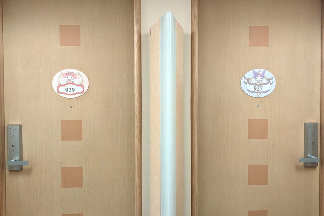 【東京ドームホテル】マイメロディルーム・クロミルームのドア