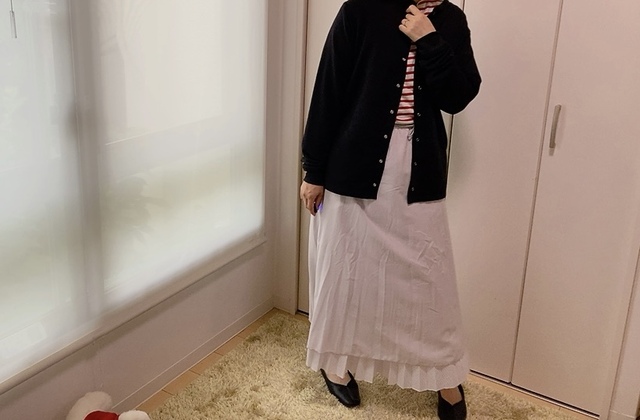 【ワークマン アクティブプリーツスカート】リバーシブルだと落ち着いた印象に