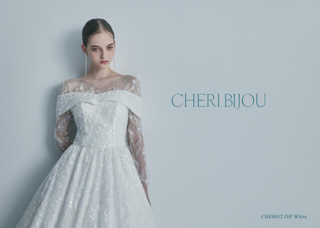 【クラウディア】CHERI BIJOU(シェリービジュー)新作ウェディングドレス｜CHE0012_OffWhite