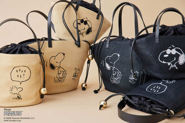 【PEANUTS×russetコラボバッグ第二弾】かご素材をナイロンで表現した機能的なバッグ3種が登場♪